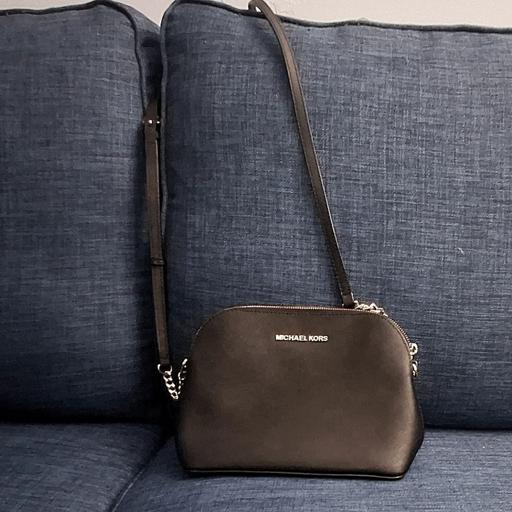 MICHAEL KORS | Black, Gold Shoulder Bag
